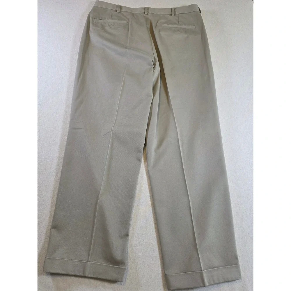 Brooks‎ Brothers Advantage Chino Mens 38x30 Khaki Elliot Pleated Cuffed Pants